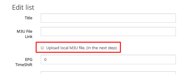 How to create M3U list with a local M3U file