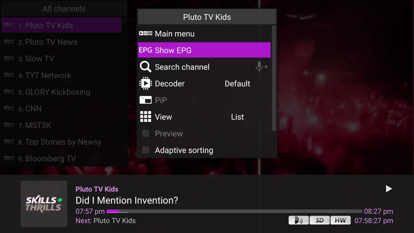 How to view EPG on Perfect Player