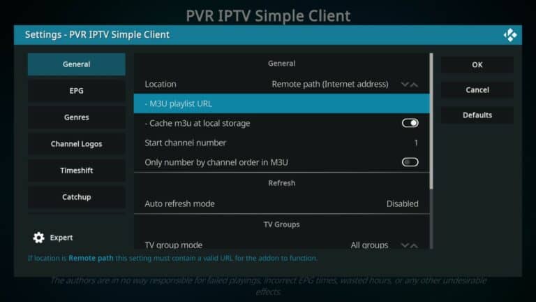 how to configure mediaportal pvr client on kodi 17